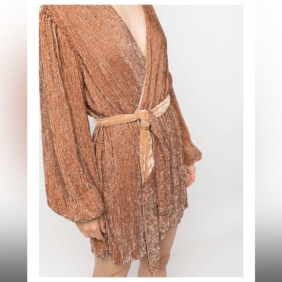 Gabrielle sequin long-sleeve minidress - Picture 2 of 6